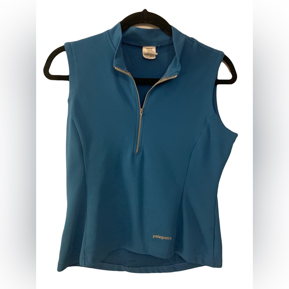 Patagonia quarter zip blue vest